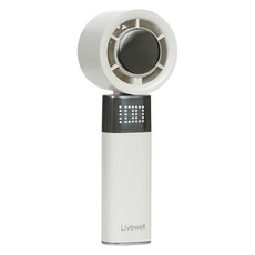 리브웰 토네이도 냉각 휴대용 손선풍기, LHF-C100W, 화이트