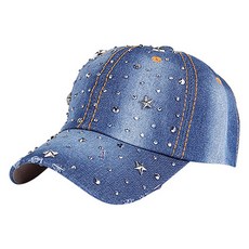 PDS時尚 時尚亮點星星閃耀水鑽牛仔棒球帽