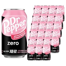 닥터페퍼 제로 스트로베리크림향, 350ml, 24개