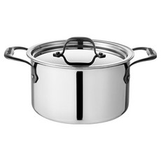 sambonet 2 Handles W Lid Home Chef 不銹鋼醬汁鍋, 銀色, 20cm, 1個