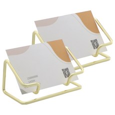 골드팡 심플 명함 거치대 보관함 명함꽂이 골드, 2개, 1단