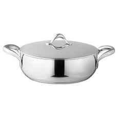 sambonet 2 Handles W Lid Kikka 不鏽鋼 Casserole Pot, 銀色, 24cm, 1個