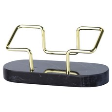 골드팡 대리석 명함꽂이 둥근블랙, 1개, 1단