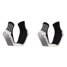 Skawiz 防水緩衝足球襪, 2個, 黑色