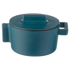 sambonet 2 Handles W Lead Terra Cotto 鑄鐵醬汁鍋, 1個, 10cm, 藍綠色