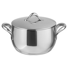 sambonet 2 Handles W Lid Kikka 不銹鋼醬汁鍋, 銀色, 16cm, 1個