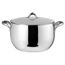 sambonet 2 Handles W Lid Kikka 不銹鋼醬汁鍋, 銀色, 28cm, 1個