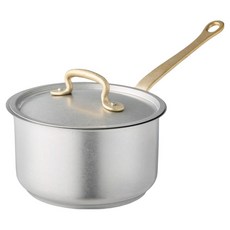 sambonet W Lid 1965 復古不鏽鋼單柄醬汁鍋, 1個, 灰色 + 金色, 16cm