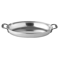 sambonet 電磁爐家用廚師不鏽鋼雙耳淺底煎鍋, 1個, 35cm