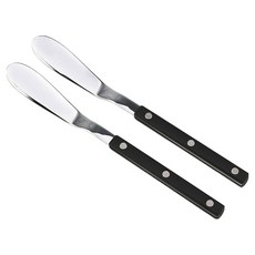 Bogen 韓國製造 Marsong 銀色餐具 奶油刀, 2個, 黑色