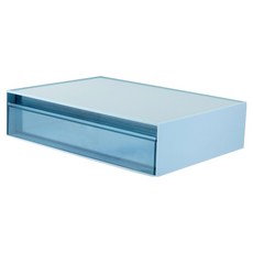 deLi 得力 高級儲物櫃抽屜式桌面收納整理盒, 1個, 藍色