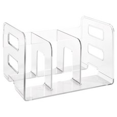 델리 프리미엄 3칸 북엔드 책꽂이, 투명