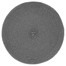 Premier 圓形編織餐墊, 墨銀色, 1個, 35 x 35 x 0.2cm