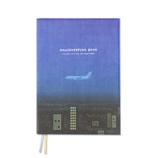 珠友文化 A5絹布家計簿 1年份 CB-60055-01 218 x 152 x 10mm, 1本, 夜航 藍黑色