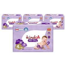 kindoh 全天乾爽黏貼型尿布, 第4階段, 120枚