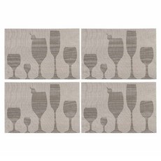 Premier 長方編織餐墊, 4個, 酒杯, 45 x 30 x 0.1cm