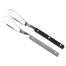 Bogen 韓國製 Marson 銀色餐具奶油抹刀 2件組, 1套, 黑色, 灰色
