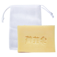 Sophie Savon 蘇菲皂 雪亞脂滋養修護皂 附網袋 中乾肌/乾敏肌/幼童適用, 1個, 100g