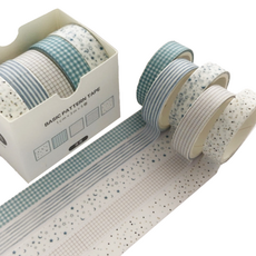 케이론 멋진 마스킹 테이프 10mm x 3m, 블루체크, 5개