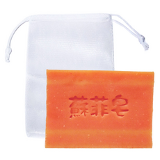 Sophie Savon 蘇菲皂 細微粒淨膚皂 附網袋 中性肌/敏感肌適用, 1個, 100g