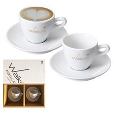 Walkure Alta 24K LOGO GOLD 雙人咖啡杯組, 1套, 白色