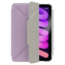 JTLEGEND Ness 相機快取多角度折疊防潑水布紋平板保護殼 磁扣版, 紫色, 1個