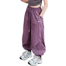 Uvely 兒童 Banjo 日常鬆緊腰帶寬鬆運動束口褲