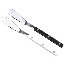Bogen 韓國製 Marson 銀色餐具奶油抹刀 2件組, 1套, 黑色, 白色