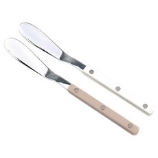 Bogen 韓國製 Marson 銀色餐具奶油抹刀 2件組, 1套, 白色, 深米色