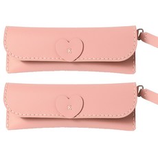 minhwashop 棉花糖皮革筆袋DIY套組 UDPLT0071, 粉紅色, 2套