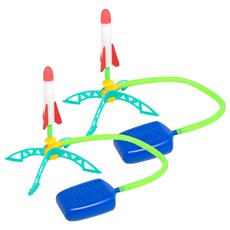 민화샵 플라스틱 에어로켓 장난감 ULVBG0600, 혼합색상, 2개