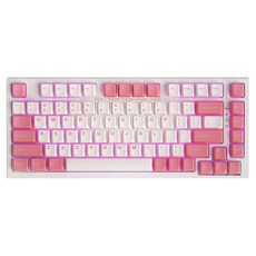 윤지 저소음 핫스왑 무선 기계식 텐키리스 키보드, 핑크, YZ75, 적축