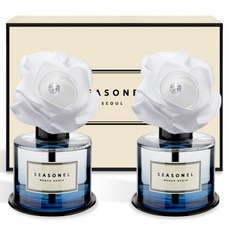 시즈넬 차량용 디퓨저 화이트 로즈 블루 120ml, 2개, 망고매니아