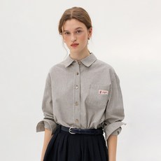 Andyou 女款Swany寬鬆版條紋襯衫