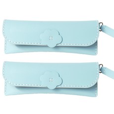 민화샵 코튼캔디 가죽 필통 만들기 세트 UDPLT0072, 블루, 2세트