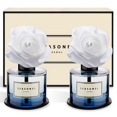 시즈넬 차량용 디퓨저 화이트 로즈 블루 120ml, 라일락, 2개