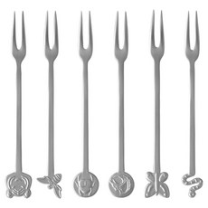 sambonet Fashion Living 復古派對叉 6件組, 銀色, 1套