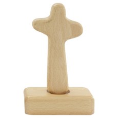Glo-us 祈禱桌上型十字架 木製圓形十字架, 1個, 單一顏色