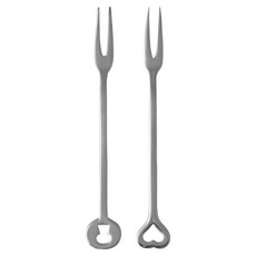 sambonet Portafortuna Living 派對叉子 2件組, 銀色, 1套