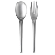 sambonet Cm 30 Living Packed Serving Spoon + Fork 套組, 銀色, 1套