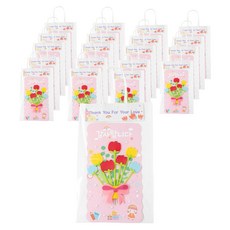 민화샵 입체 꽃다발 카드 만들기 세트, 튤립(I230066F), 20세트