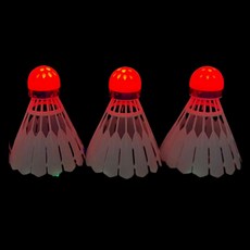 세잎클로버 이쁜 베드민턴공, 레드 야광볼, 3개, 1개입