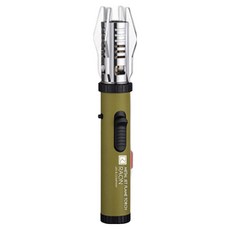 라온엘앤씨 메탈 제트 플레임 휴대용 캠핑토치, 메탈카키, 1개