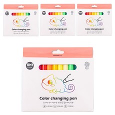 minhwashop 彩色變色筆10款 + 變色筆2支 套組 I2300310, 4套, 混色