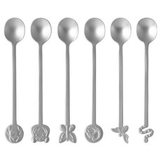 sambonet Fashion Living Antique Party Spoons 6件組, 銀色, 1套