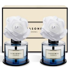 시즈넬 차량용 디퓨저 화이트 로즈 블루 120ml, 2개, 씨트로넬라향