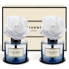SEASONEL 車用擴香 白玫瑰藍色 120ml, 2個, 蘋果派