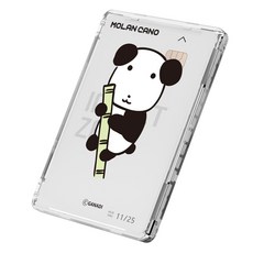 MOLAN CANO 卡納迪設計 MagSafe 2倍磁力透明卡夾, 1個, 熊貓