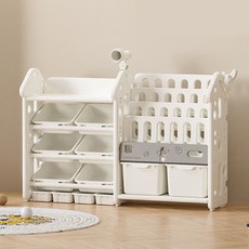 lilikoko 哩哩摳摳 魔法屋收納架 組合四, 4層, 玉蓮白