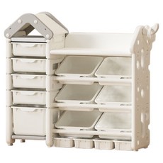 lilikoko 哩哩摳摳 魔法屋收納架 組合三, 玉蓮白, 5層